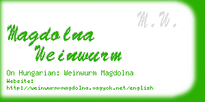 magdolna weinwurm business card